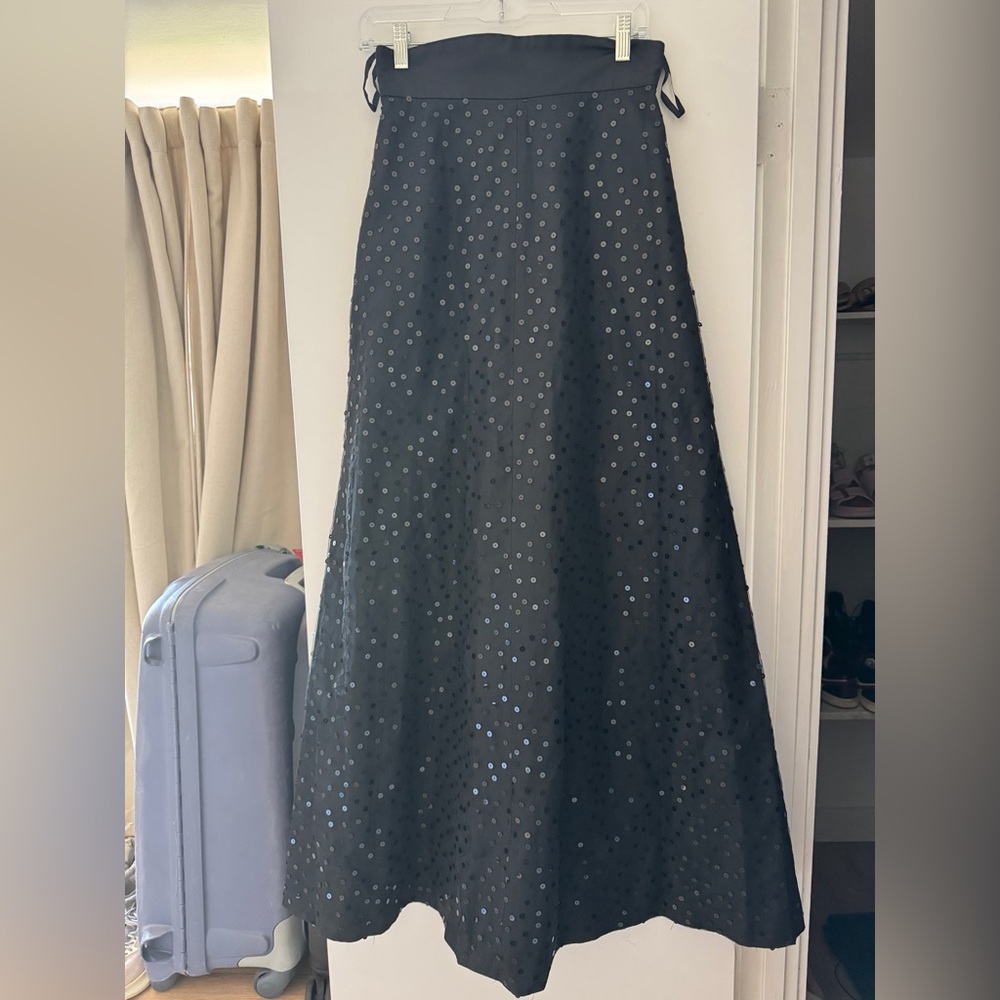 Elegant Black Sequin Skirt